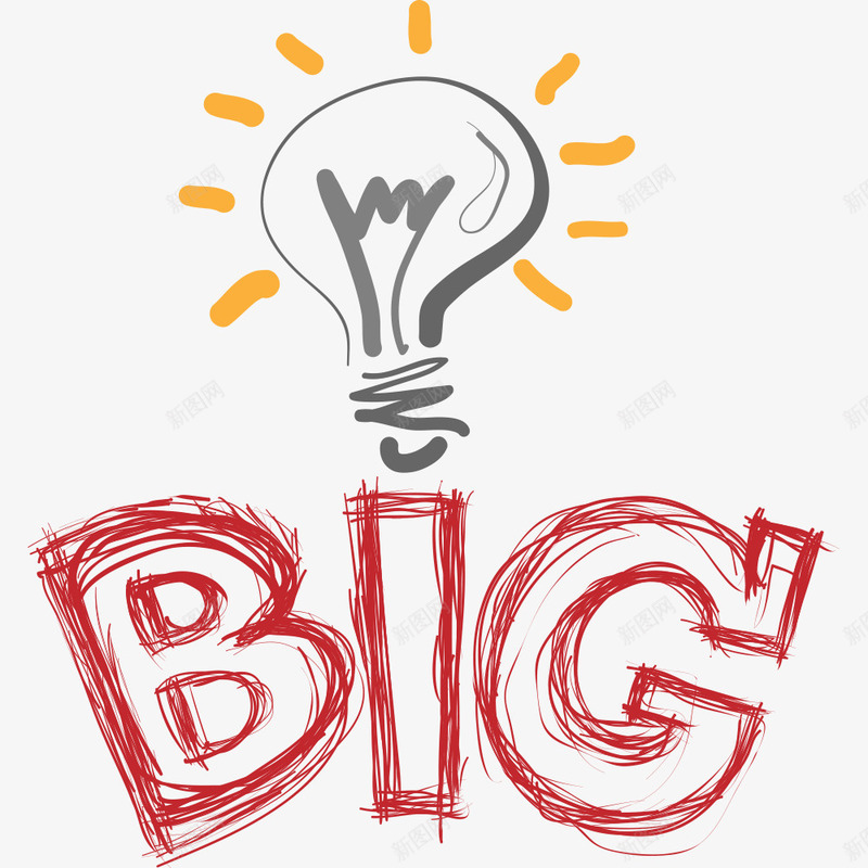 灯泡png免抠素材_新图网 https://ixintu.com BIG 公益 创意 灯具 灯泡 照明 环保 节能