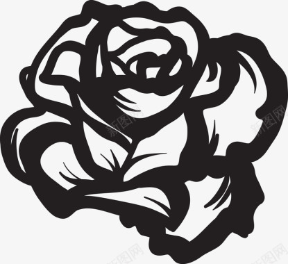 玫瑰花盛开图图标图标