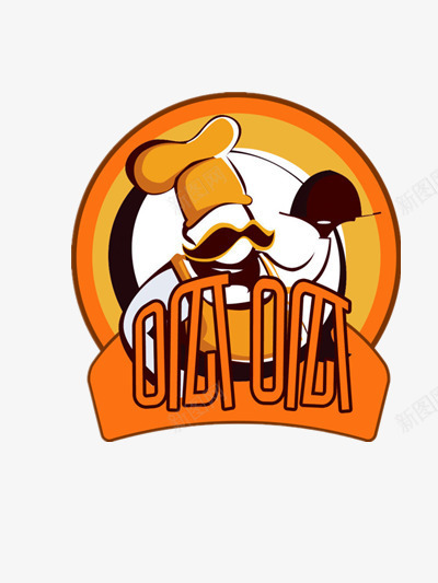 呱呱logo图标png_新图网 https://ixintu.com 创意 广告 标签 橘色