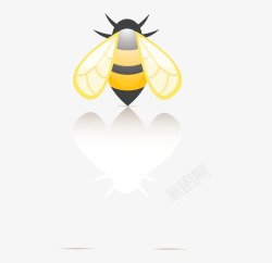 卡通黄色昆虫蜜蜂素材