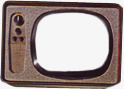 灰紫色旧电视机框高清图片