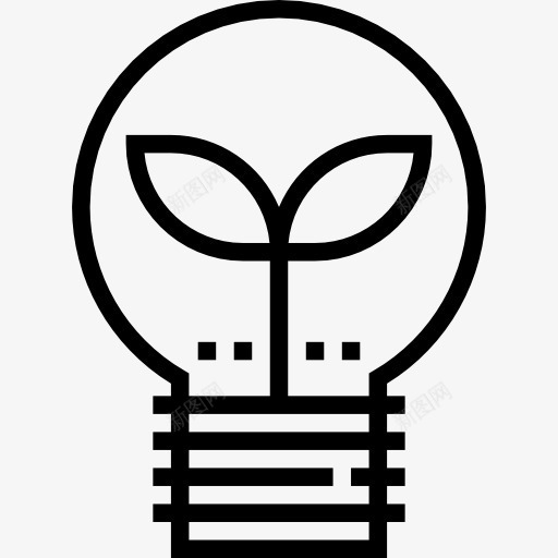 灯泡图标png_新图网 https://ixintu.com 发明 技术 灯泡 照明 理念 生态 生态与环境 电