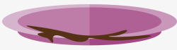 紫色风格地产广告紫色盘子卡通脏餐具矢量图高清图片