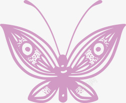 紫色创意蝴蝶昆虫素材