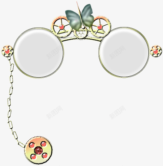 创意眼镜png免抠素材_新图网 https://ixintu.com 创意 眼镜 轮轴 链条