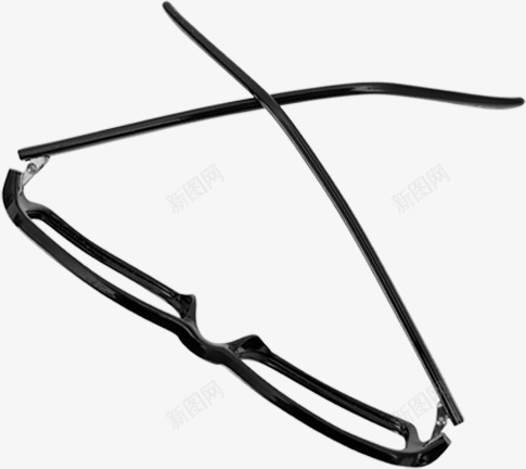 俯拍黑色眼镜框架png免抠素材_新图网 https://ixintu.com 框架 眼镜 黑色