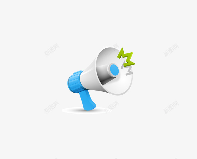 小喇叭png免抠素材_新图网 https://ixintu.com 喇叭 清新 蓝色