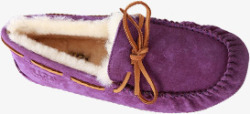 紫色可爱浅口雪地靴素材