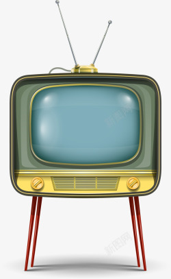 绿色电视机绿色卡通电视高清图片