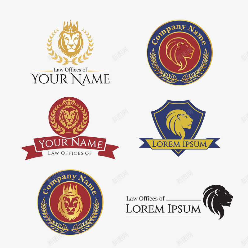 多种狮子头图标png_新图网 https://ixintu.com 图标 标志设计 狮子头