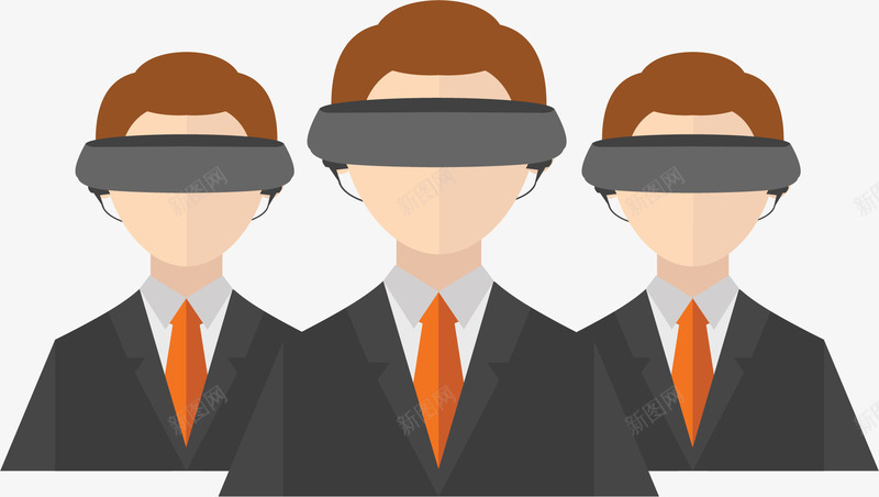 虚拟现实体验png免抠素材_新图网 https://ixintu.com VR眼镜 虚拟现实 高科技 黑衣人