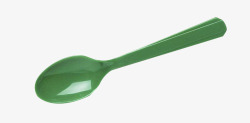 塑料卡绿色塑料勺子高清图片