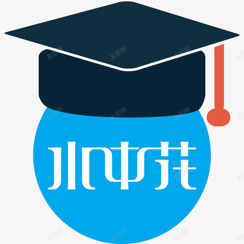 商学院图标png_新图网 https://ixintu.com logo 商学院 学士帽 宣传 水中花