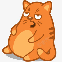 胖胖的猫咪图标图标