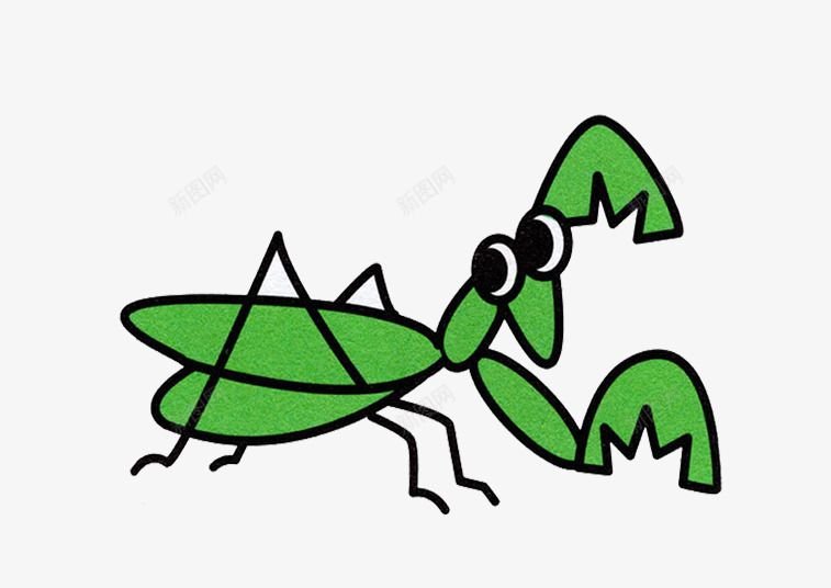 元素螳螂png免抠素材_新图网 https://ixintu.com 卡通手绘昆虫图片 简单的素材图片 绿色的螳螂图片 老刀图片