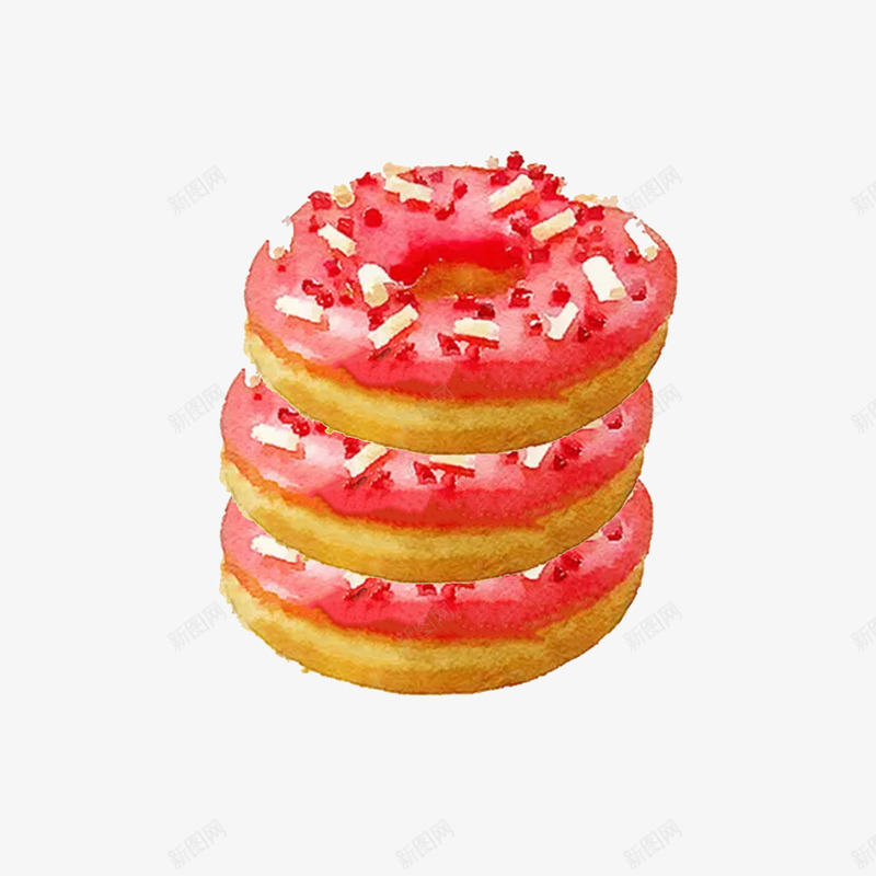 甜美甜品甜甜圈png免抠素材_新图网 https://ixintu.com 卡通 手绘 清新 甜品 甜品屋 甜甜圈 甜美 粉色
