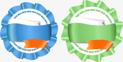 手绘徽章标签素材