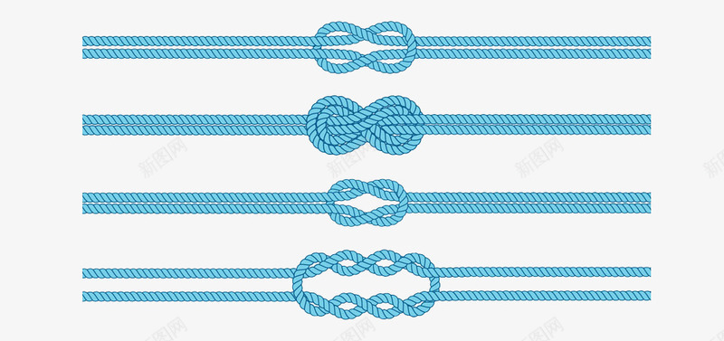 蓝色绳子png免抠素材_新图网 https://ixintu.com 卡通 绳子 蓝色