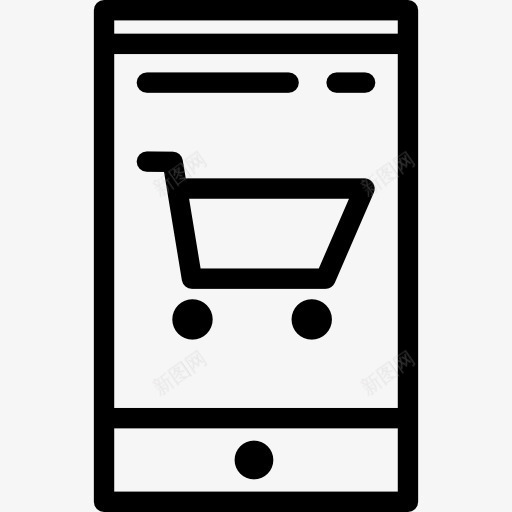 网上商店图标png_新图网 https://ixintu.com 商务和购物 手机 技术 智能手机 网上商店