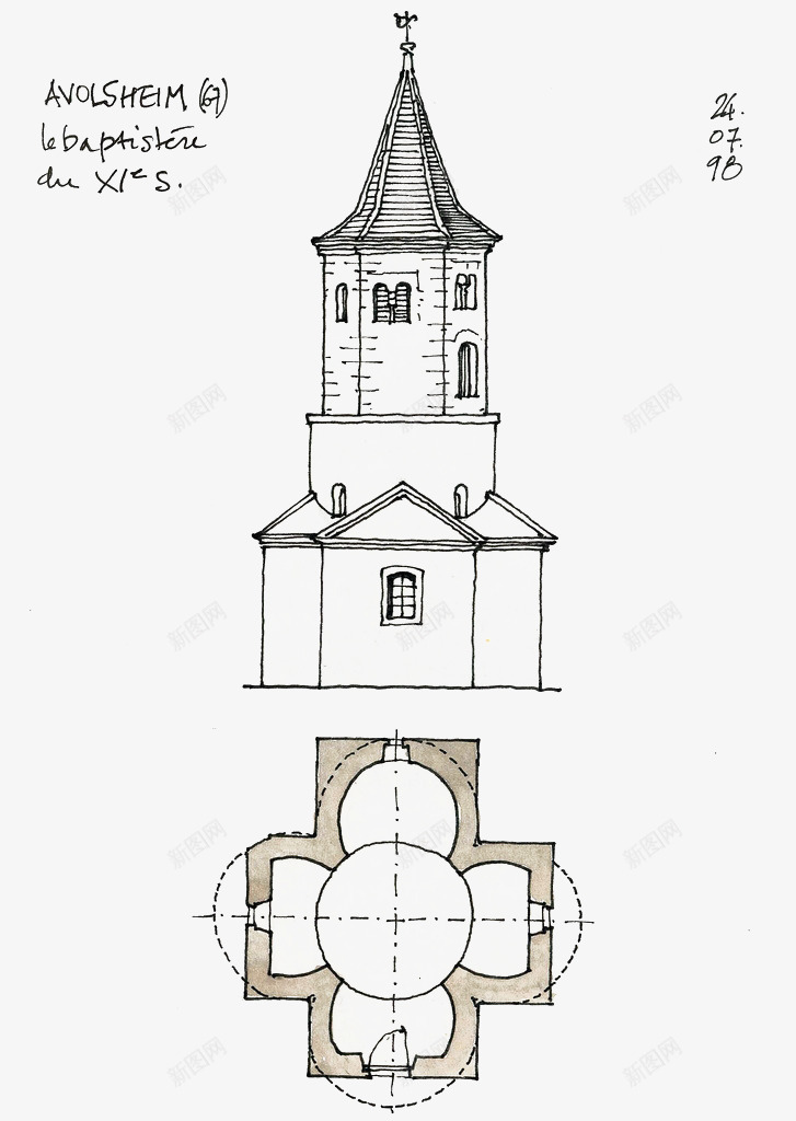 线描卡通风景png免抠素材_新图网 https://ixintu.com 卡通风景 场景手绘 手绘 线描风景 风景 风景手绘