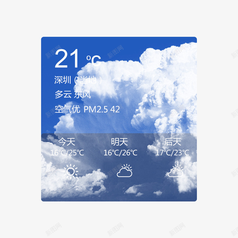 天气预报png免抠素材_新图网 https://ixintu.com 天气 天气插件 天气预报 晴天