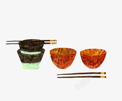 碗与筷子素材