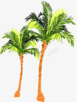阳光椰子树文化节素材