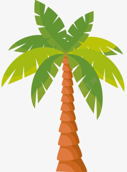 棕榈果细长杆径卡通棕榈树高清图片
