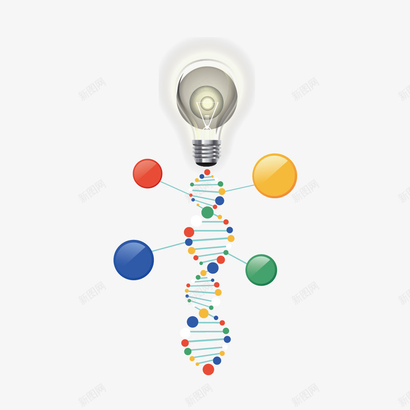 灯泡和生物科技png免抠素材_新图网 https://ixintu.com 灯泡 生物 生物科技