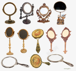铜镜装饰古典镜子高清图片