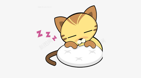 睡觉的懒猫png免抠素材_新图网 https://ixintu.com 可爱 猫咪 睡觉 黄色