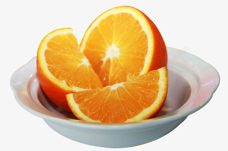 盘子里的橙子png免抠素材_新图网 https://ixintu.com 切开橙子 好吃的 橘子 橙子 黄色的