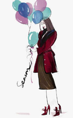 淑女装饰卡通女孩高清图片