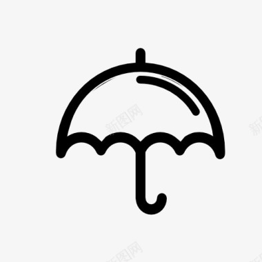 天气标志雨伞图标图标