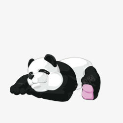 沉睡的熊猫素材