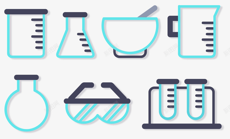 化学实验器材png免抠素材_新图网 https://ixintu.com 化学 器材 眼镜