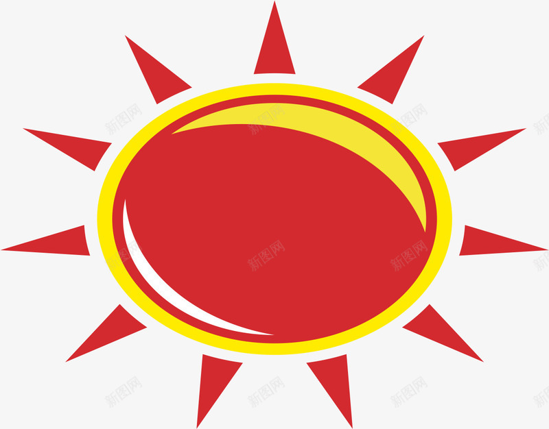 红太阳图案png免抠素材_新图网 https://ixintu.com 太阳 太阳抠图 红太阳 阳光