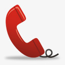 红色的话筒红色电话话筒图标高清图片