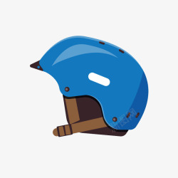 蓝色滑雪头盔素材