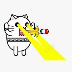 火眼金睛卡通手绘可爱的猫咪火眼金睛矢量图高清图片
