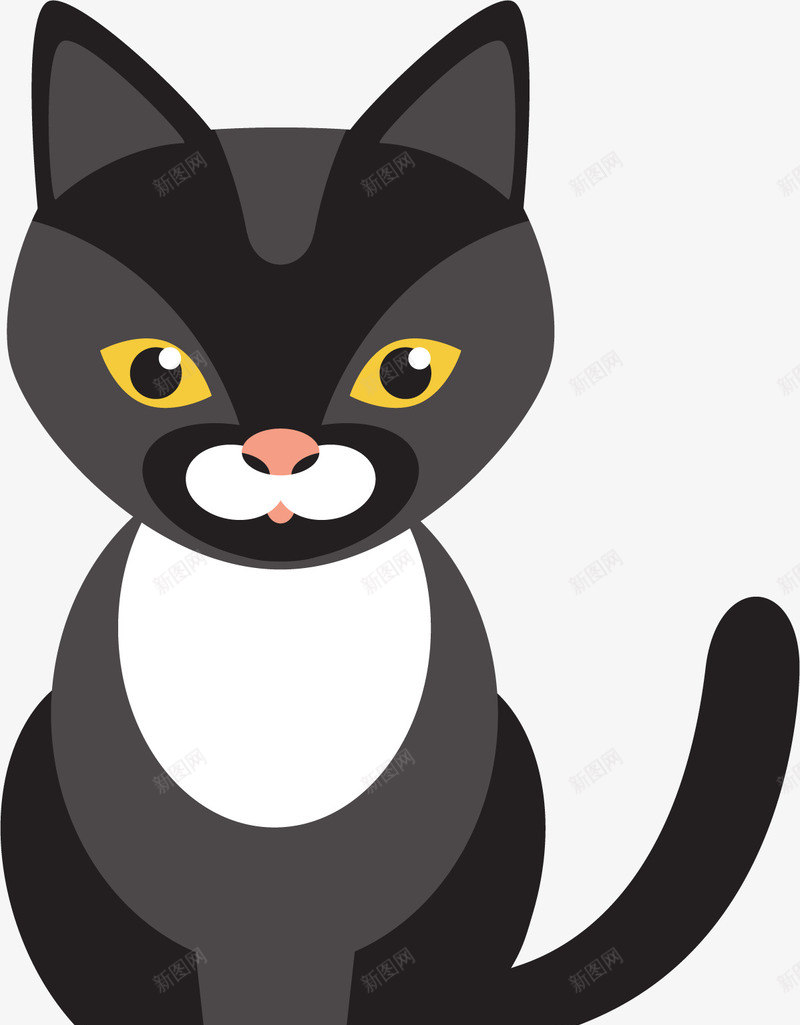 卡通动物猫咪矢量图ai免抠素材_新图网 https://ixintu.com 动物 卡通 猫咪 矢量图
