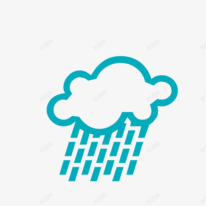 蓝色大暴雨天气标志png免抠素材_新图网 https://ixintu.com 大暴雨天气 安全出行提醒 气象标志 蓝色标志