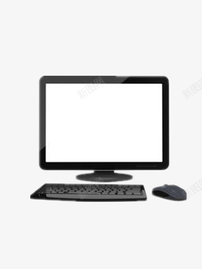 台式电脑png免抠素材_新图网 https://ixintu.com 互联网 电脑 科技 键盘 黑色 鼠标