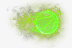 绿色球形光效效果素材