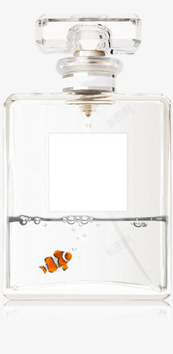 鱼游鱼在香水瓶里游高清图片