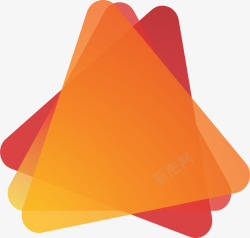 橘红三角橘红三角艺术边框矢量图高清图片