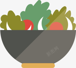 水彩绿色蔬菜矢量图素材