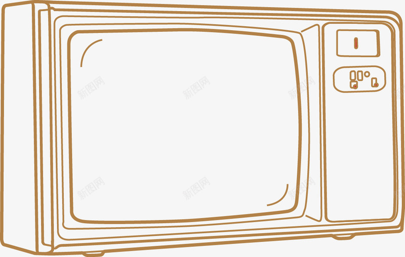 电视机矢量图ai免抠素材_新图网 https://ixintu.com 电视 电视机 老旧的电视 矢量图