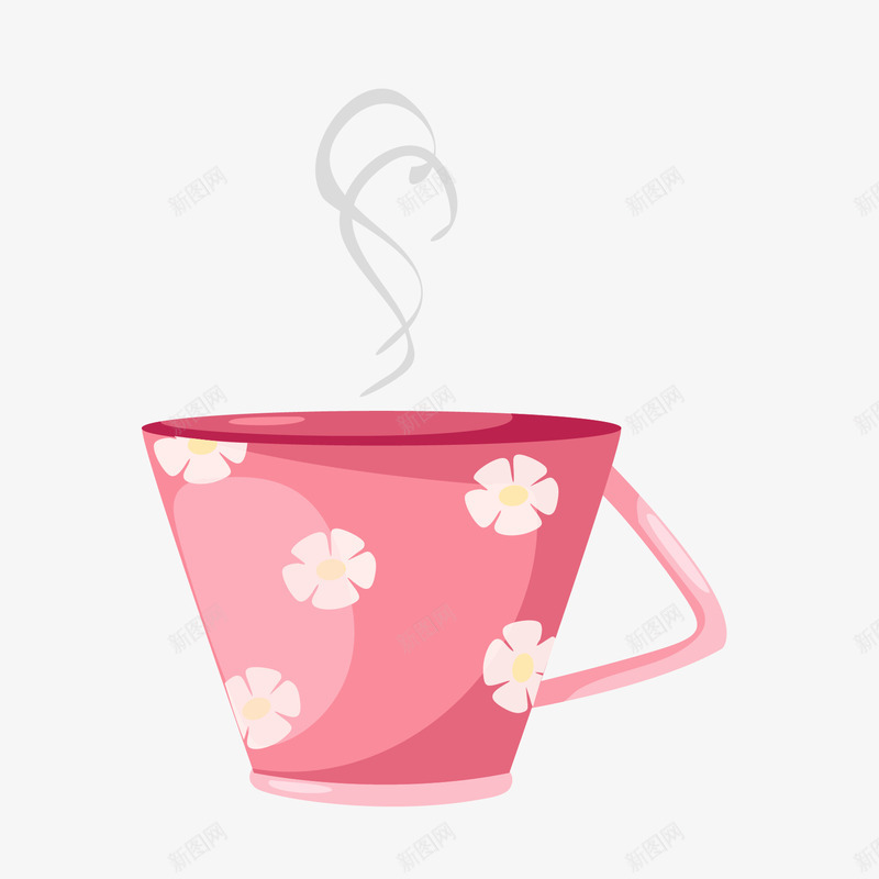 可爱厨具餐具茶具矢量图ai免抠素材_新图网 https://ixintu.com 卡通 厨具 可爱 粉色 茶杯 餐具 矢量图