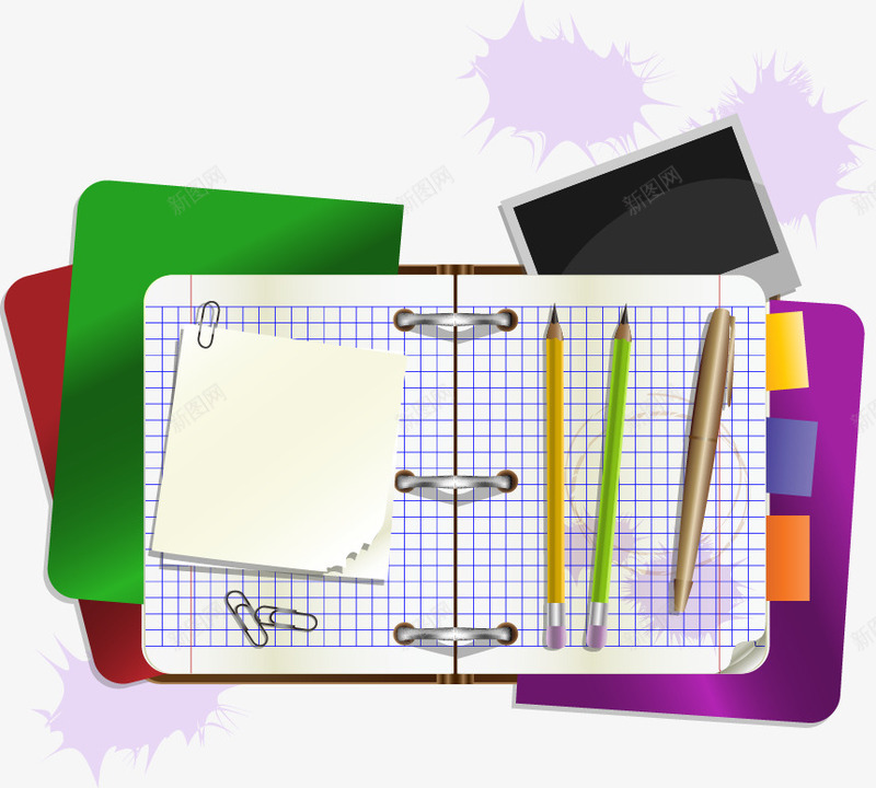 学生用品矢量图ai免抠素材_新图网 https://ixintu.com 墨迹 学生用品 时尚 曲别针 格子 梦幻 生活百科 记事本 钢笔 铅笔 矢量图